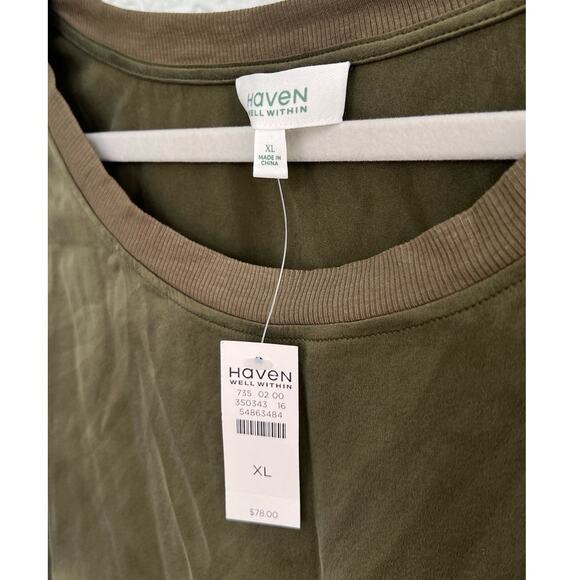 NWT Haven Well Within Silk Tank XL Army Green Sleepwear - Picture 3 of 7